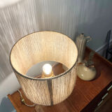 Stoneware lamp and jute thread
