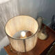 Lampe en grès et fil de jute