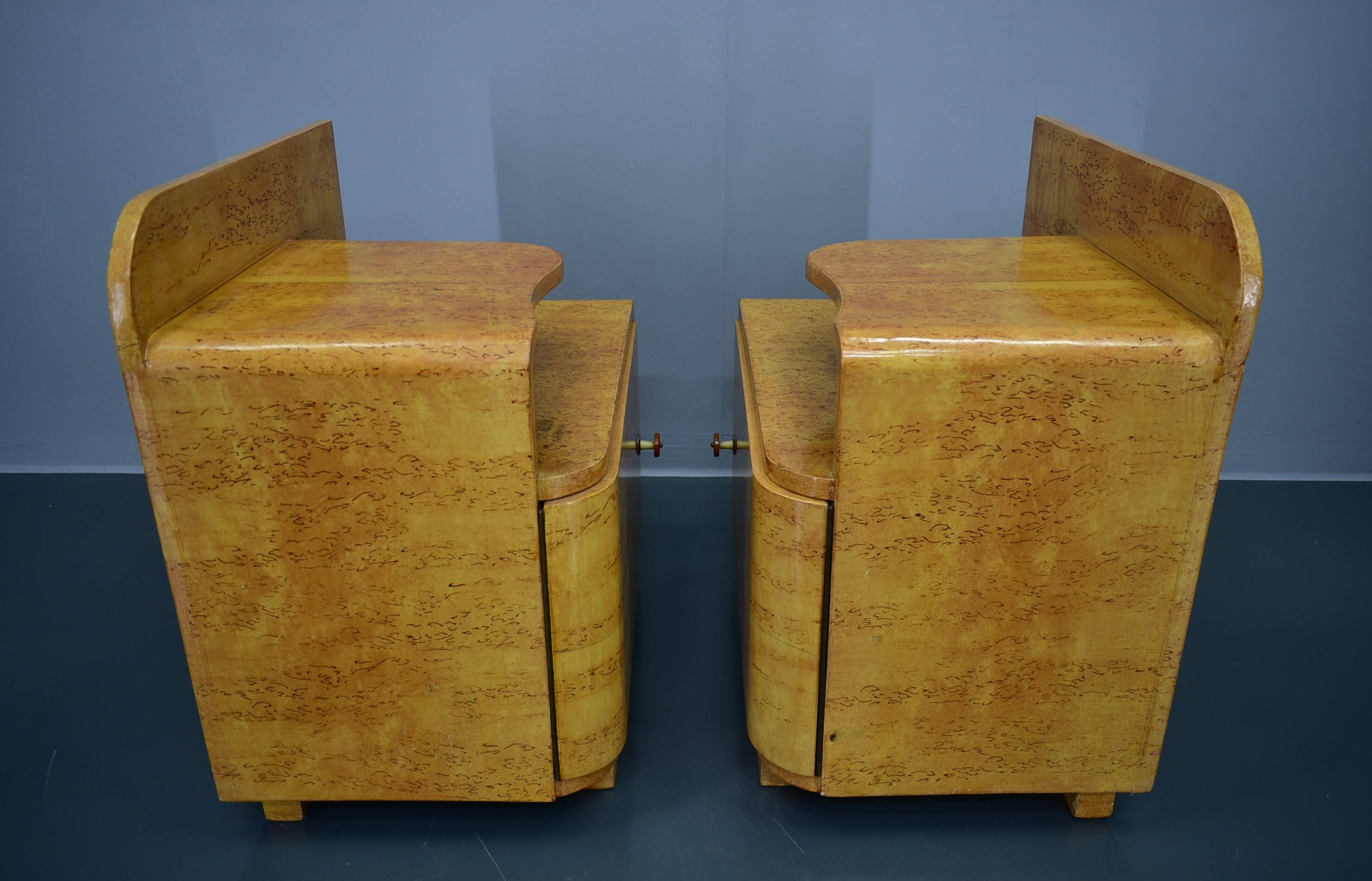 Set of two night stands by Jindřich Halabala for UP Zavody, 1939s