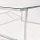 Vintage aluminum and glass coffee table