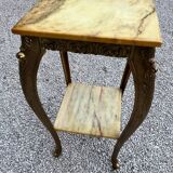 Marble and brass side table