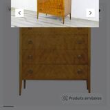 Commande en noyer du milieu du siècle Tallboy