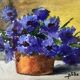 Ancient painting, still life with flowers, signed, 80s