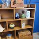 Large shelf, vintage solid oak bookcase from the 60s