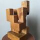 Sculpture artisanale en bois de Cèdre art abstrait