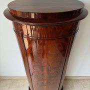 Somno “Column” or Cylindrical Cabinet, in flamed mahogany, Copenhagen, 1830-1840