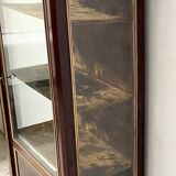 Louis XV style display cabinet in mahogany and bronze, 19th century.