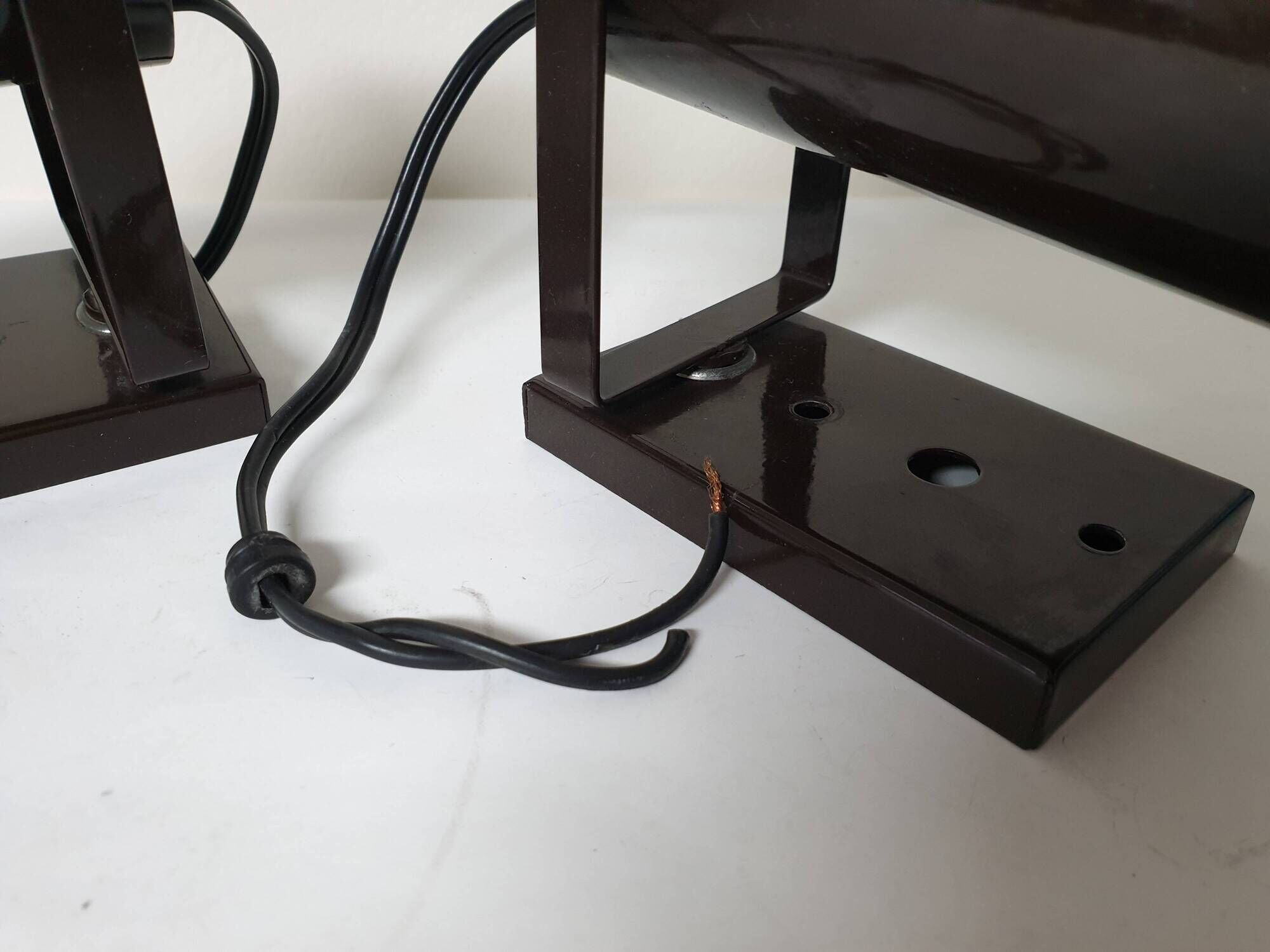 Set of two wall lights (Spots) Brown Brand Lita - Design 60's 70's