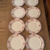Huit assiettes plates Badonviller