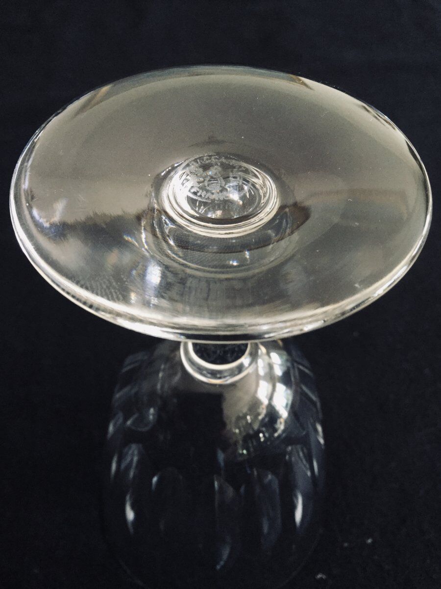 Set of 11 crystal red wine glasses Baccarat model Casino