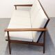 Scandinavian style three-seater sofa in teak, France circa 1950.