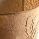 1970s brutalist lamp, handmade lampshade with herbarium/base in stone.