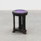 Black and purple adjustable velvet art deco piano stool, Belgium ca. 1910