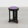 Black and purple adjustable velvet art deco piano stool, Belgium ca. 1910