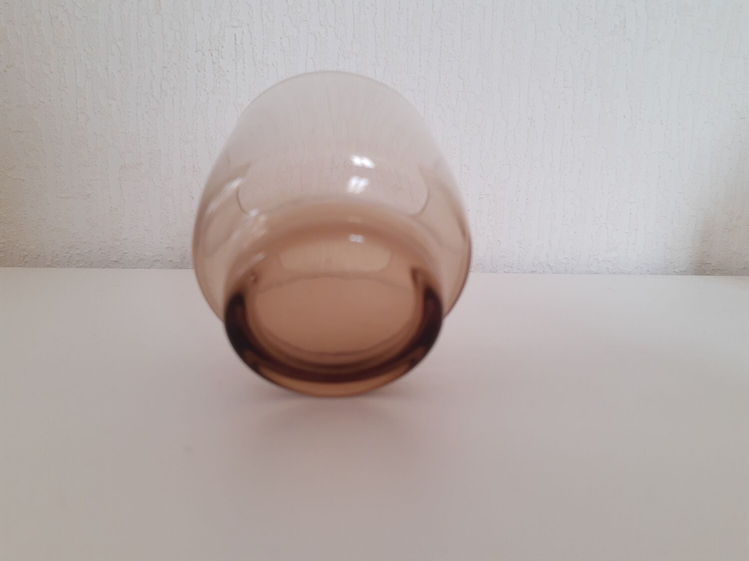 Series of 5 vintage smoked glass glasses