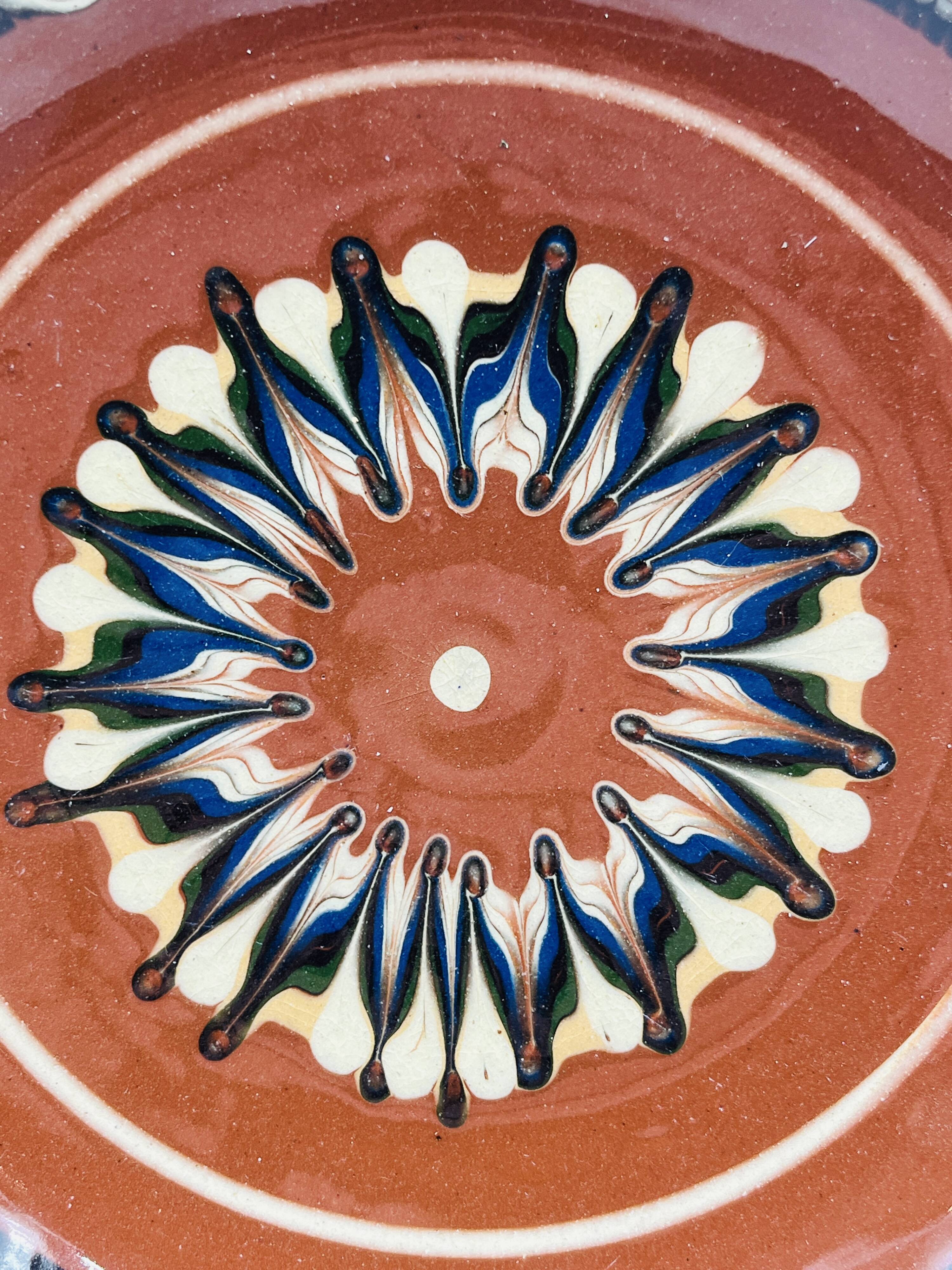 Ceramic footed bowl from Troyan, Bulgaria.