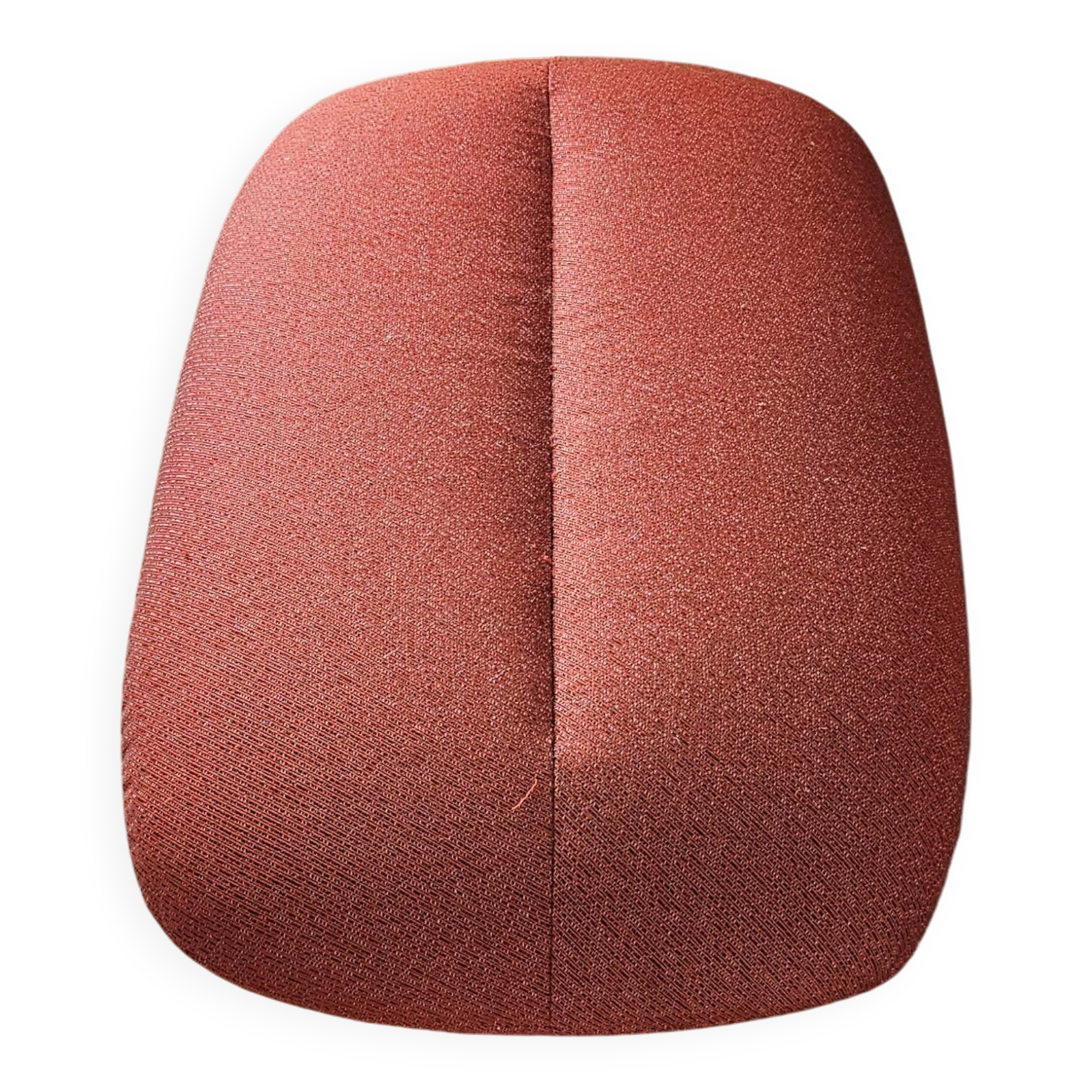 Pouf Ligne Roset, red tweed fabric, excellent condition.