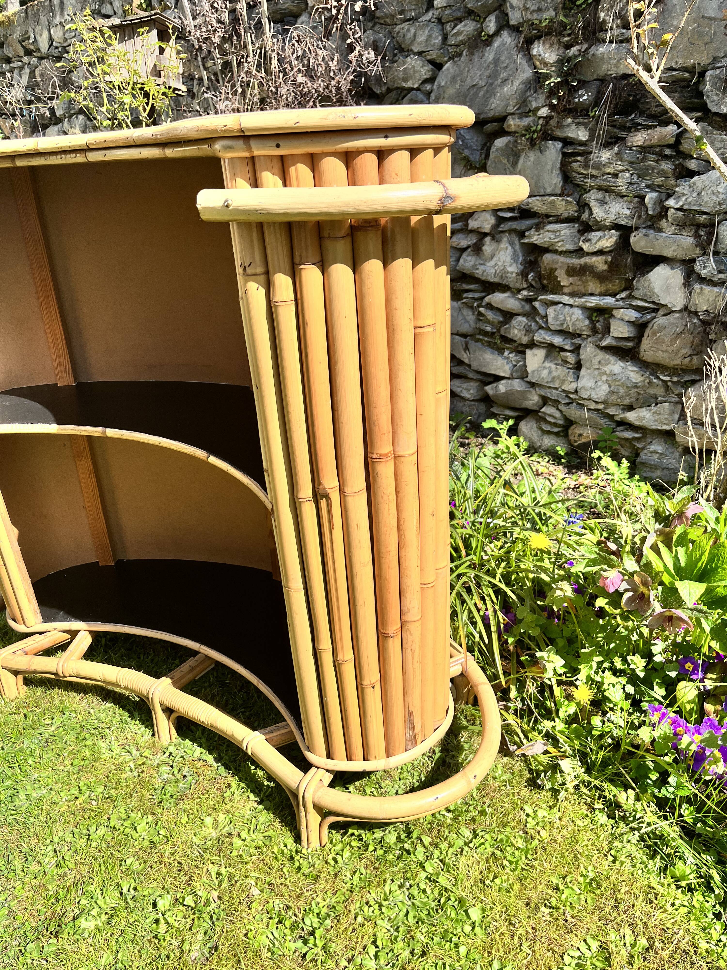 Bar vintage bambou rotin