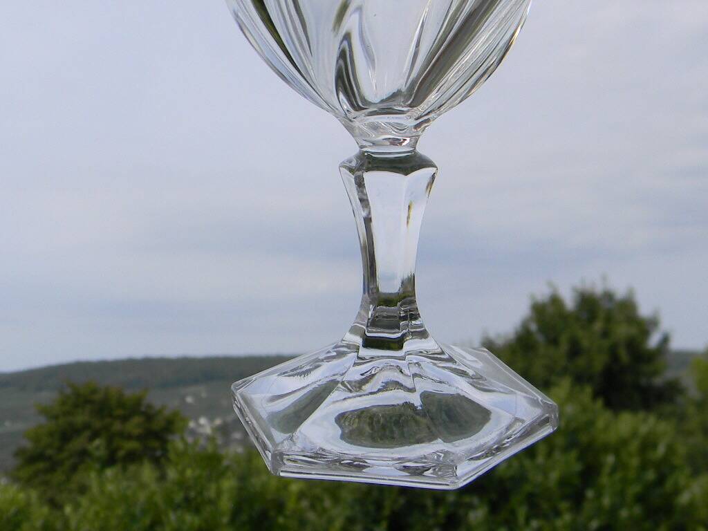 Set of 6 ARQUES crystal aperitif glasses. ORSAY model.