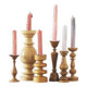 Scandinavian Wooden Candleholders, Set of 6