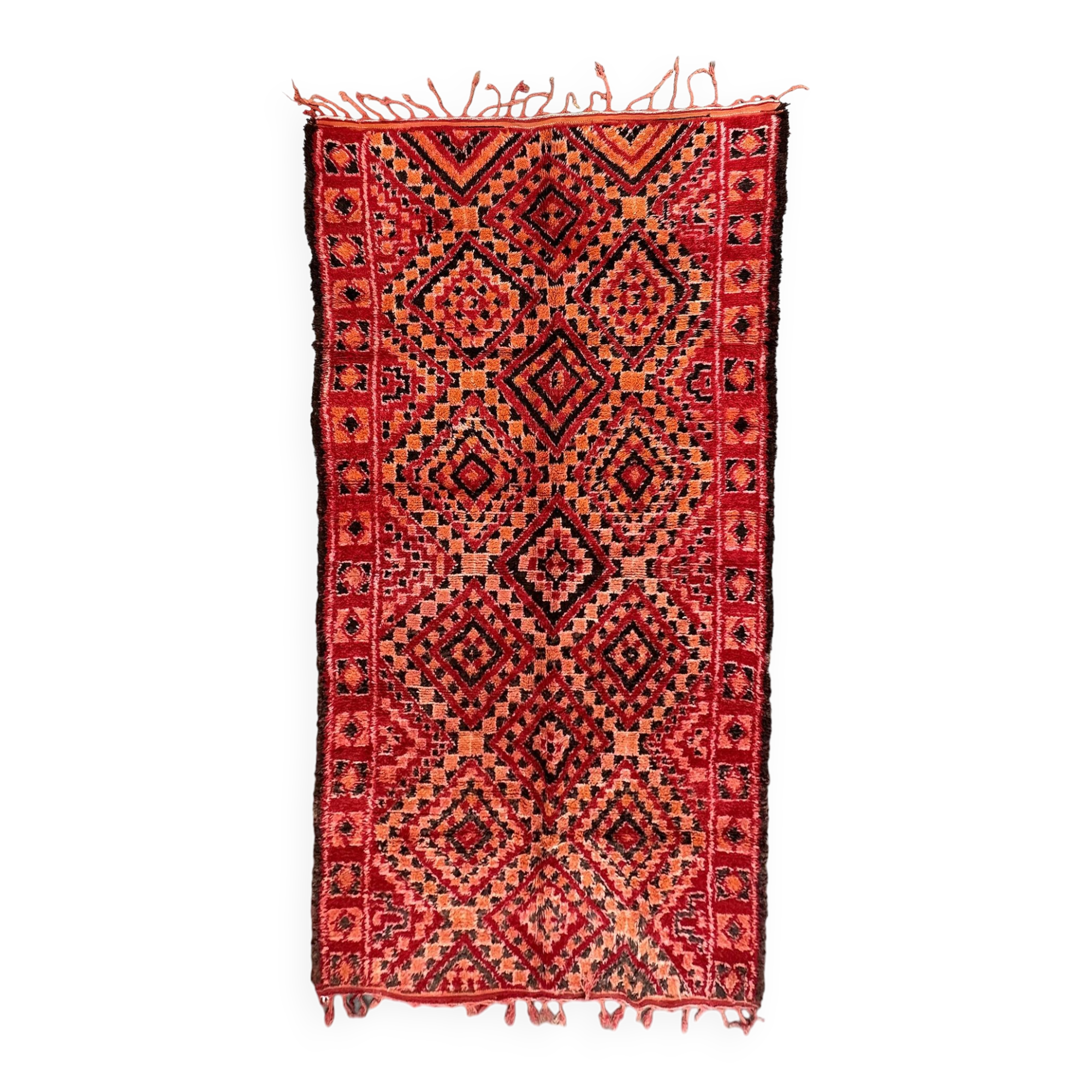Moroccan rug Marmoucha red - 350 x 183 cm