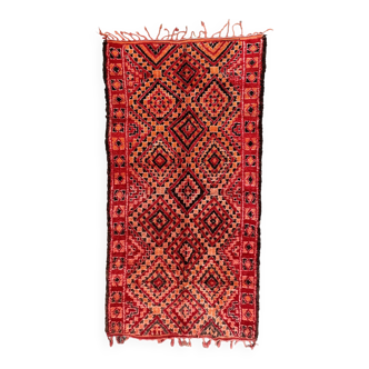 Tapis Marocain Marmoucha rouge - 350 x 183 cm