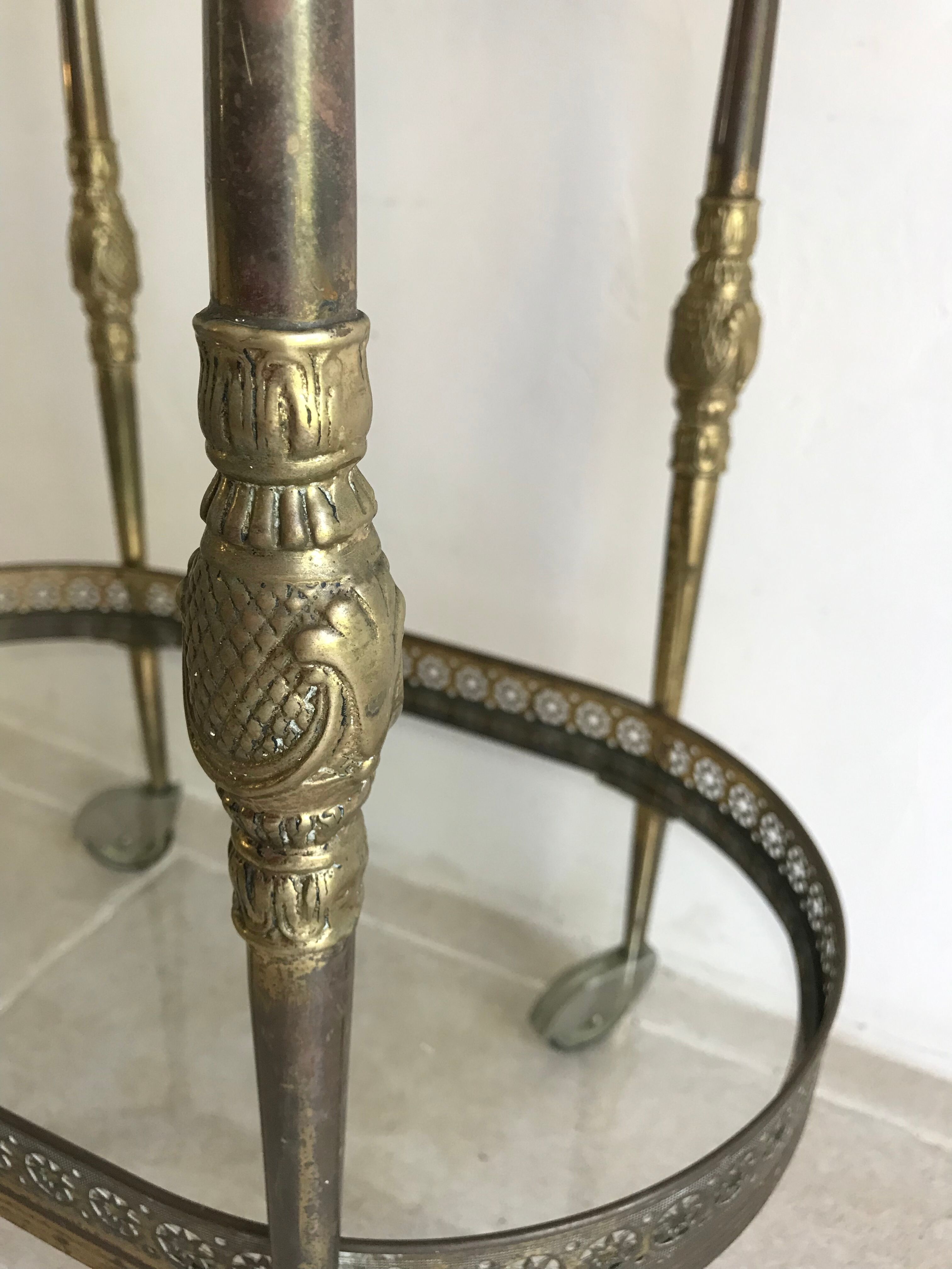 Vintage brass trolley