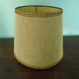 Wooden Desk Lamp with Geometric Design and Fabric Shade, France