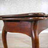 19th-Century Mahogany Wood & Veneer Console Table, 1890s