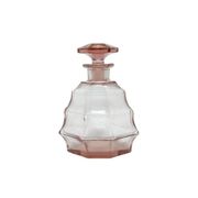 Art Deco decanter, pink crystal, Moser, Czechoslovakia, 1930s.