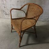 Rattan armchair 60s