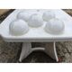 Lot de 5 opalines blanches