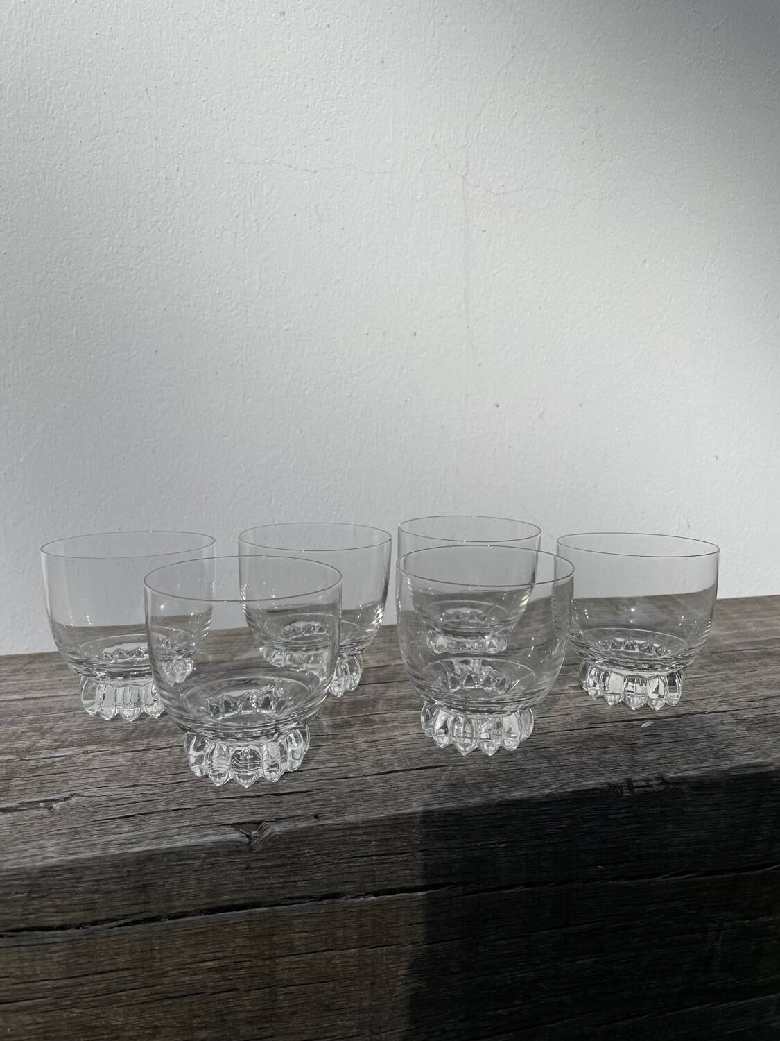6 crystal glasses