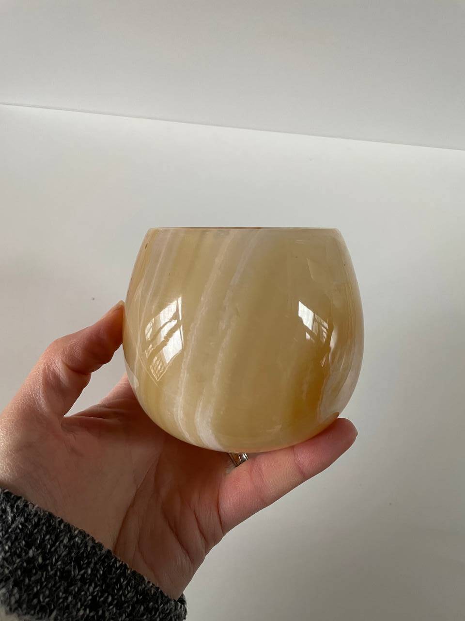 Onyx marble candle holder