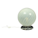 Mid Century Swirl Murano Table Ball Lamp with Chrome base