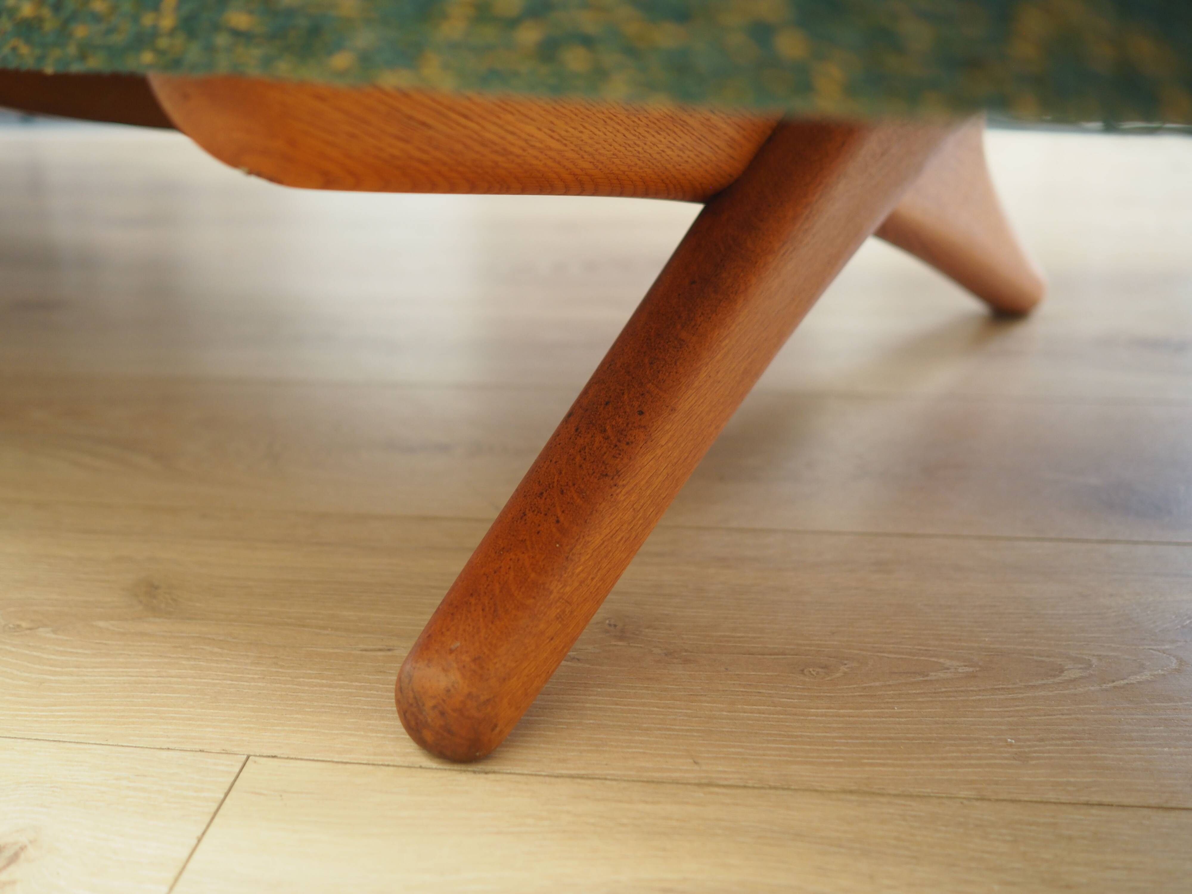 Canapé vert mélangé, design danois, années 1960, fabricant : A. Mikael Laursen.