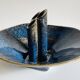 Vase céramique bleue vintage