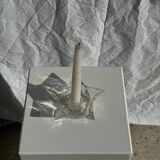 Vintage glass star candle holder D13