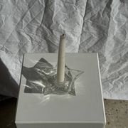 Bougeoir étoile en verre vintage D13