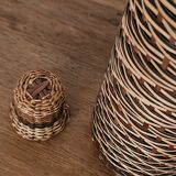 Glass and rattan bottle