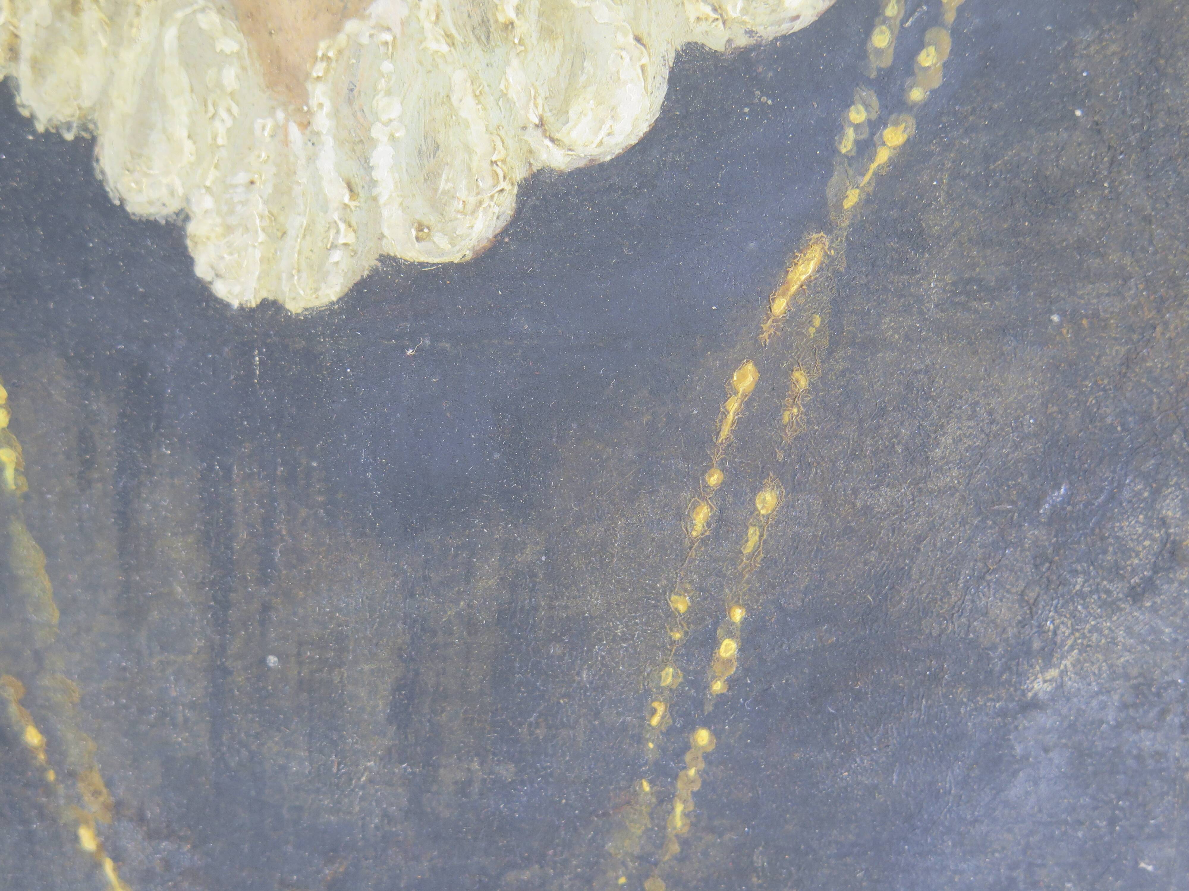 Antique 19th Century Portrait of a Woman French Flemish School Oil Painting