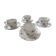 Set of 4 english porcelain tea cups
