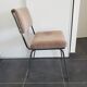 Chaise inclinée métal et assise tissu