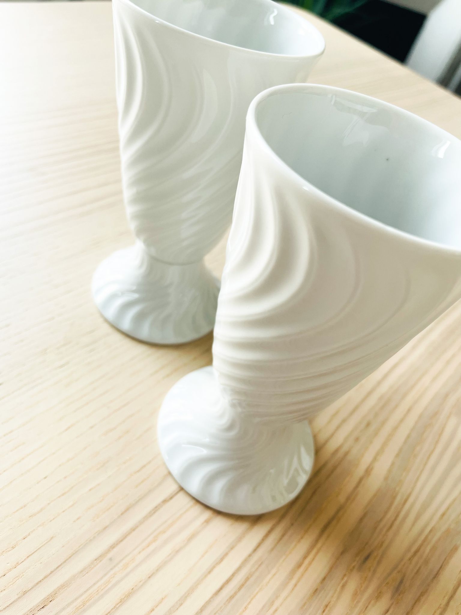 Set of 2 porcelain mazagrans