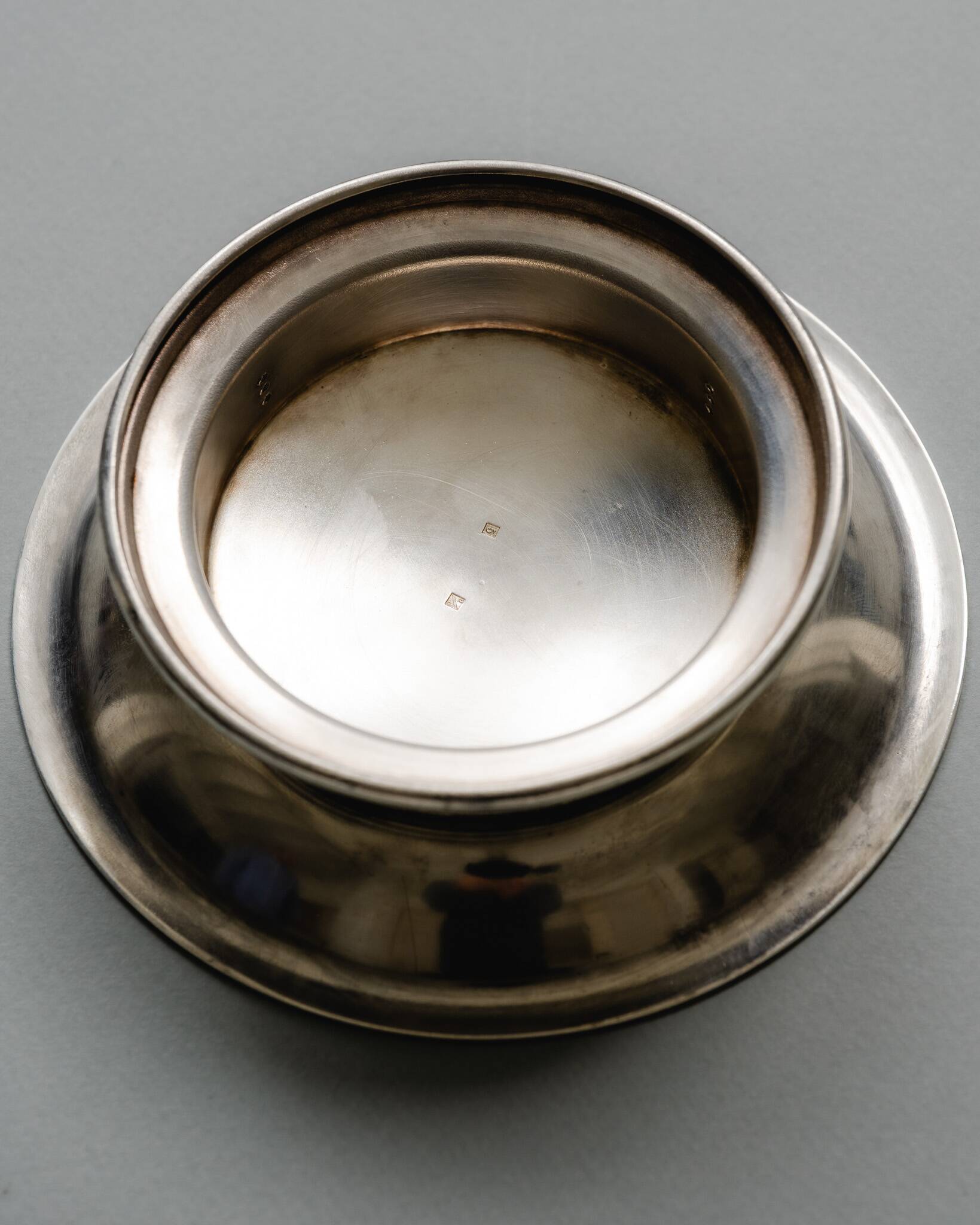 COQUILLOR SILVER-PLATED BUTTER MOLD, 1950s