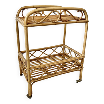 Vintage rattan server