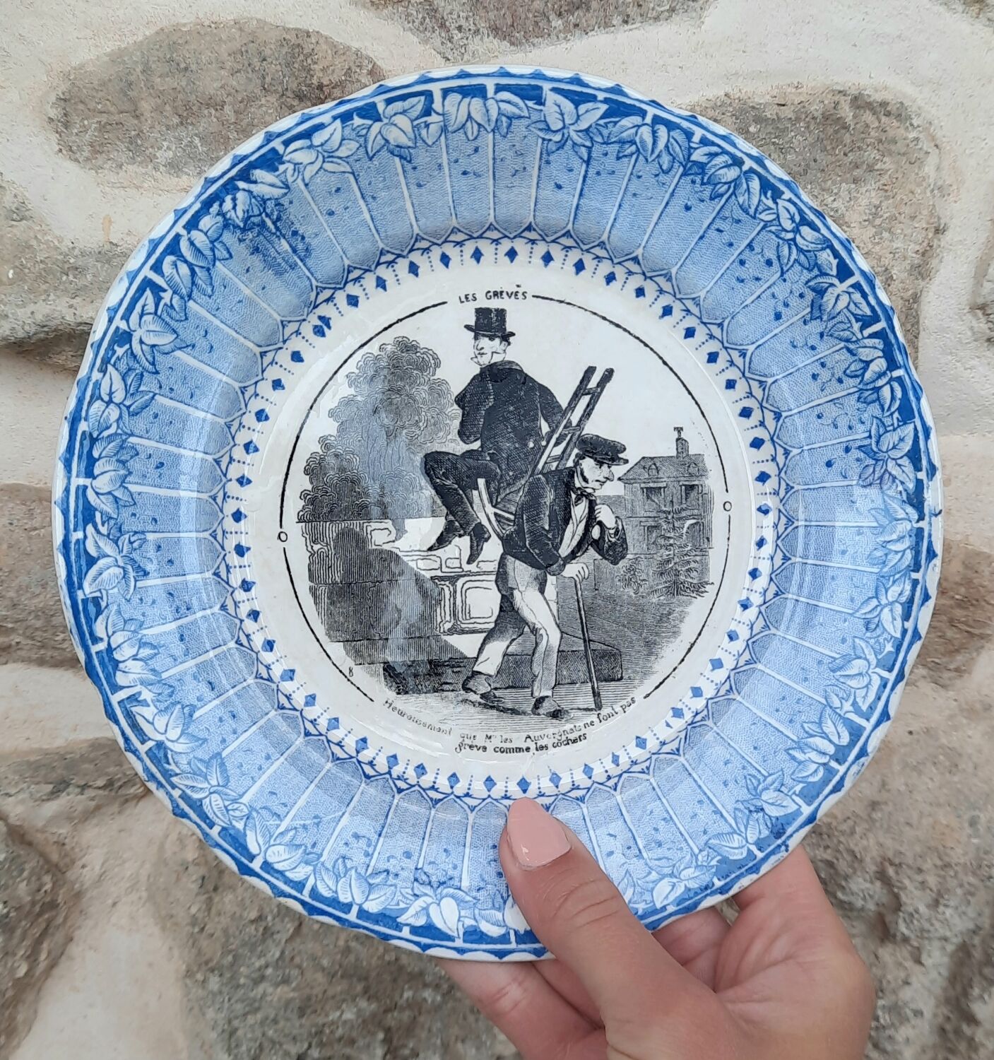 Talking plate Sarreguemines