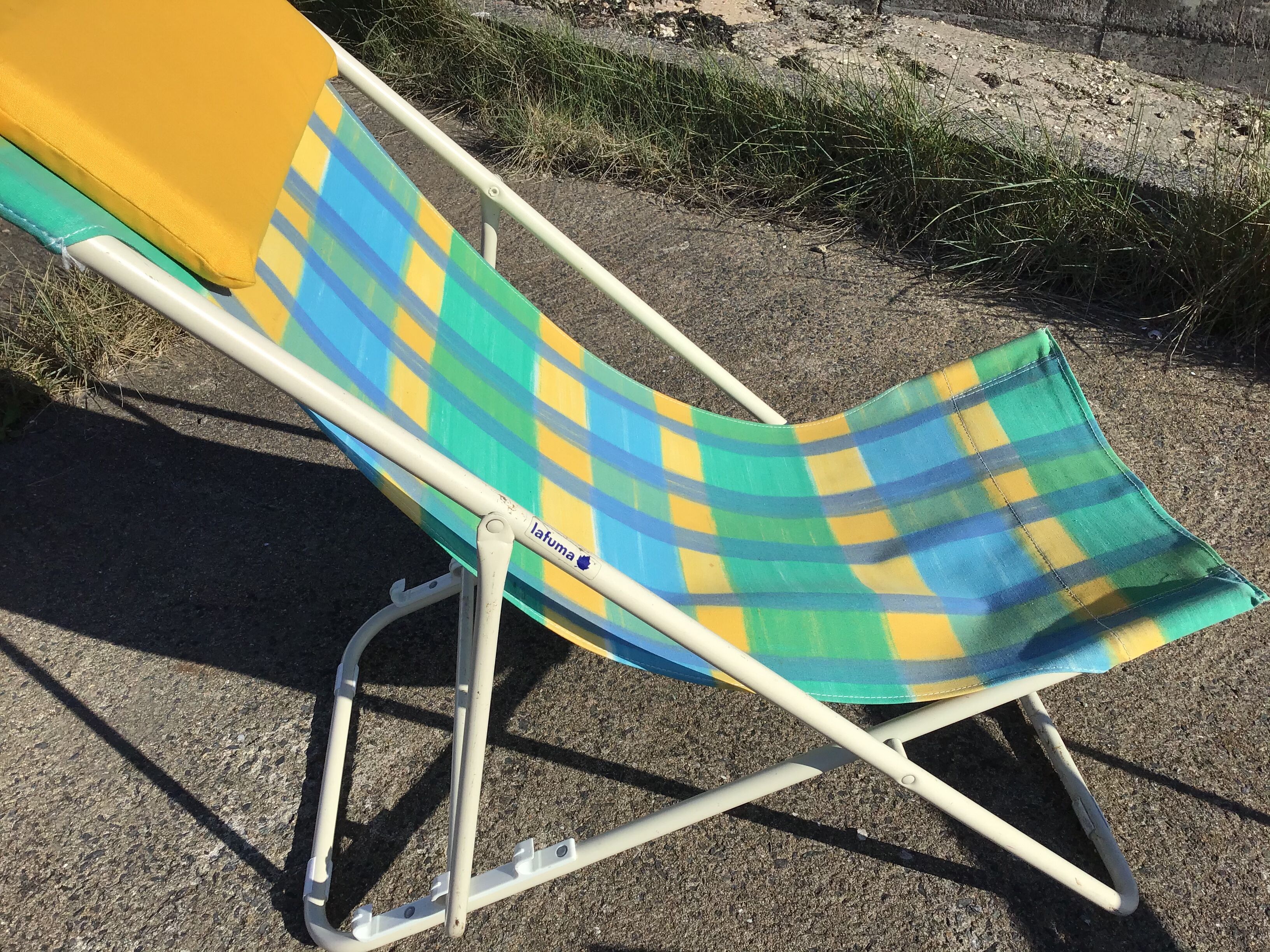 Pair of vintage Lafuma sunbeds