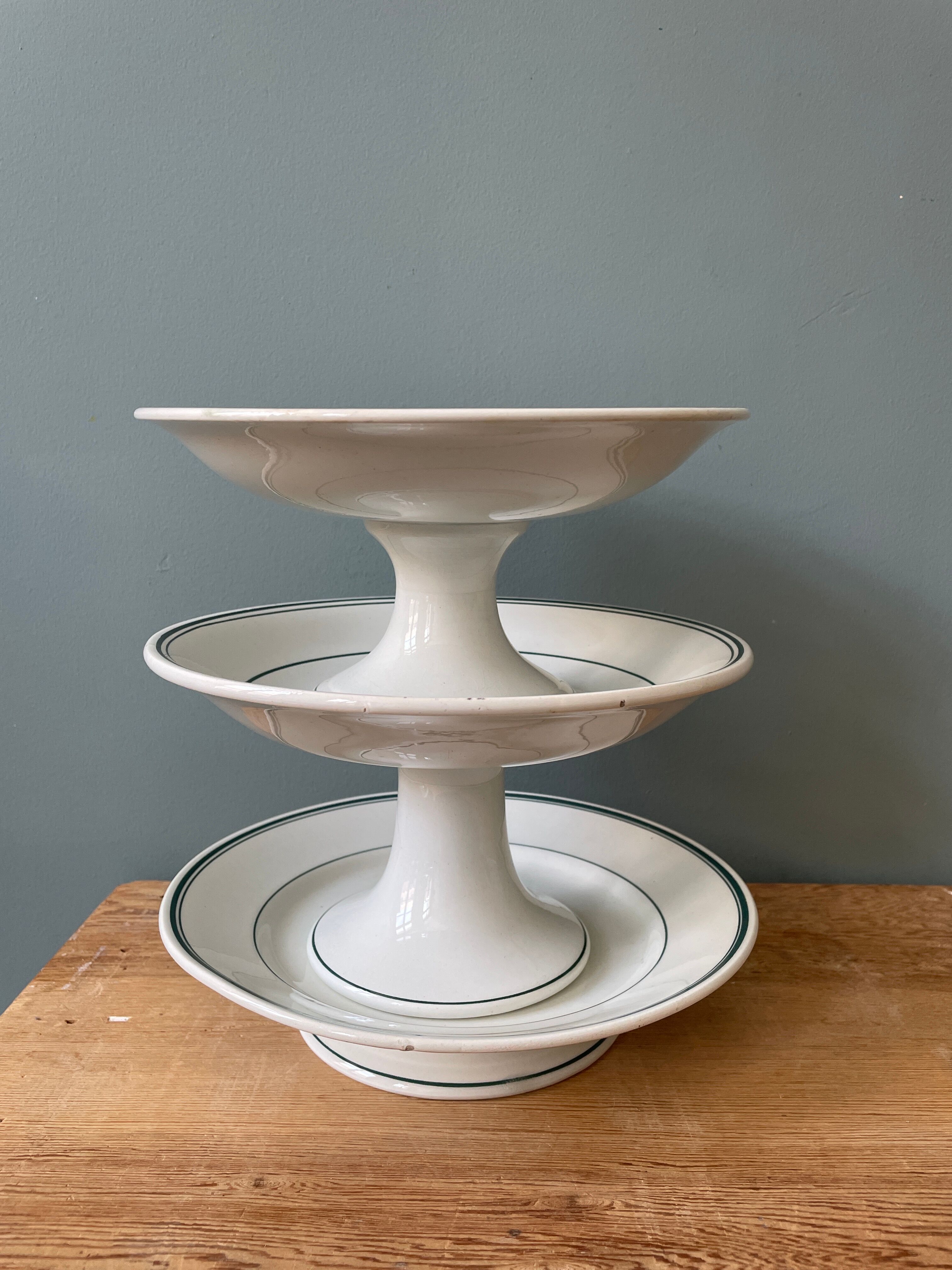 Lot of 3 old compotiers, late nineteenth