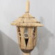 Lampadaire en rotin et bambou vintage